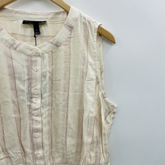 Lane Bryant Womens Plus Size 16 Hidden Button Metallic Stripe Peplum Tunic 2601 - Picture 5 of 11